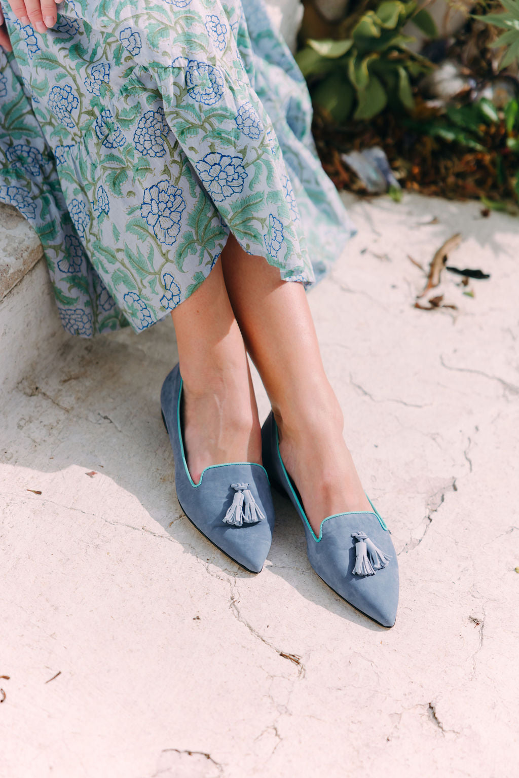 Dark Blue-Xeno-Tiffany Tassel Loafer Pointy (short tassel)