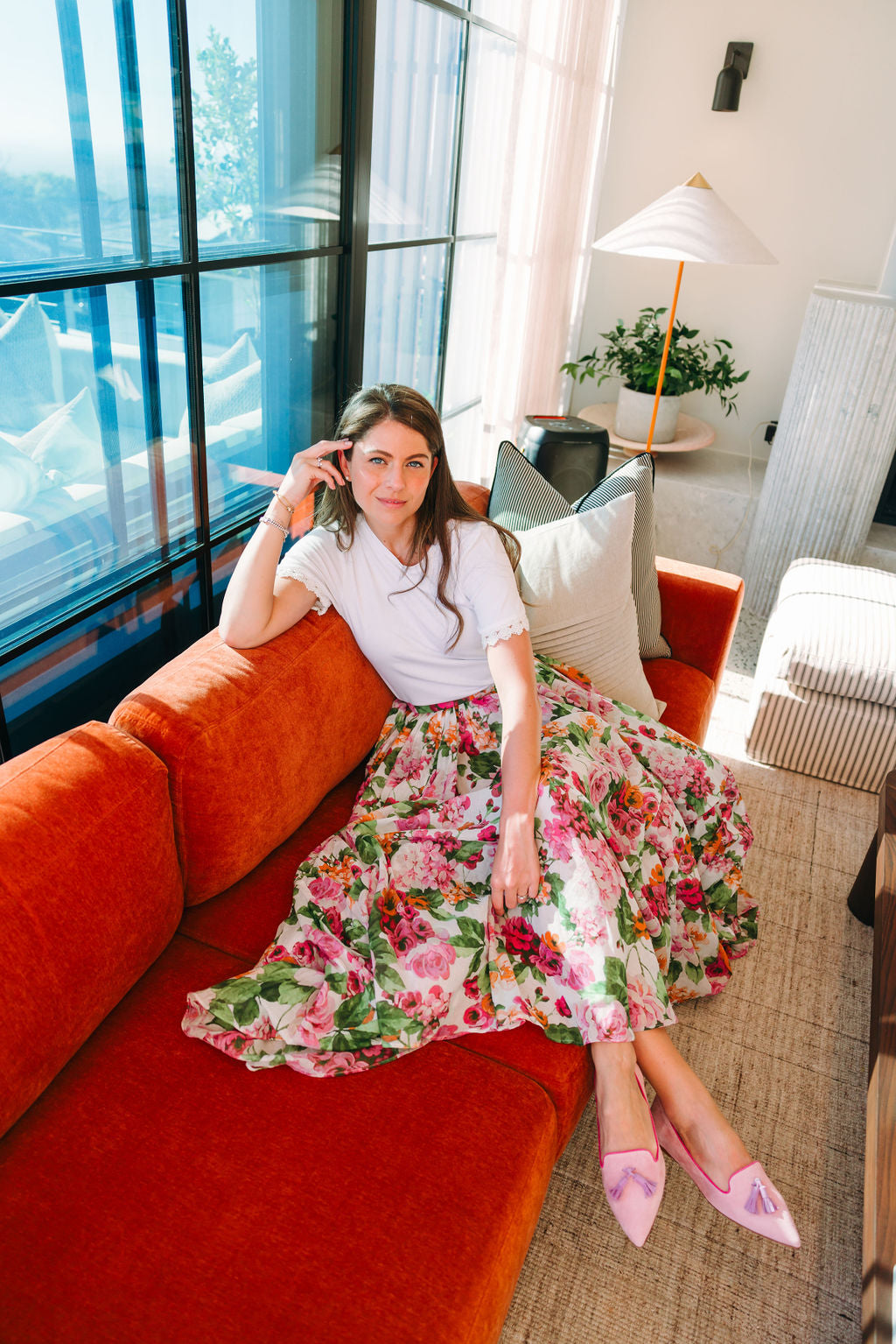 Pig Rose-Bouganville-Hot Pink Tassel Loafer Pointy (short tassel)
