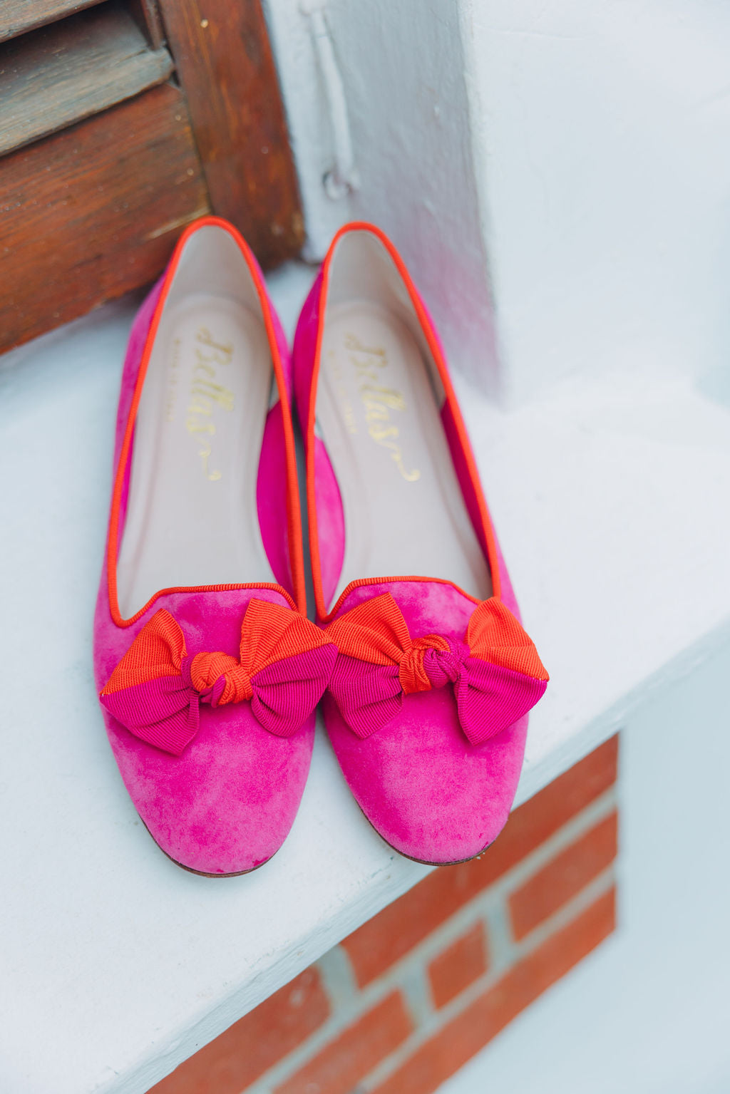 Hot Pink-Arancio bow loafers