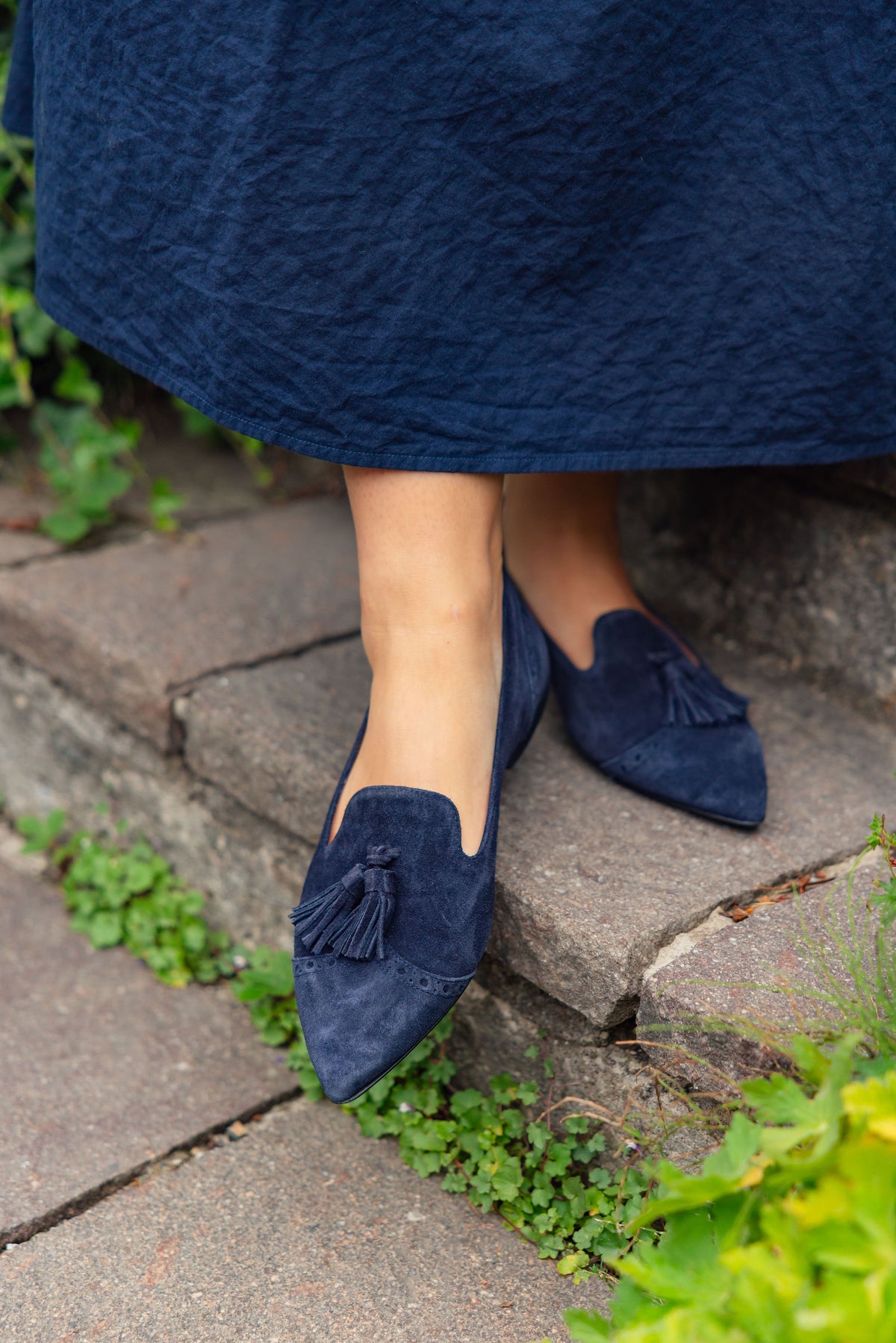 Bleu Budapester Tasselloafer Pointy