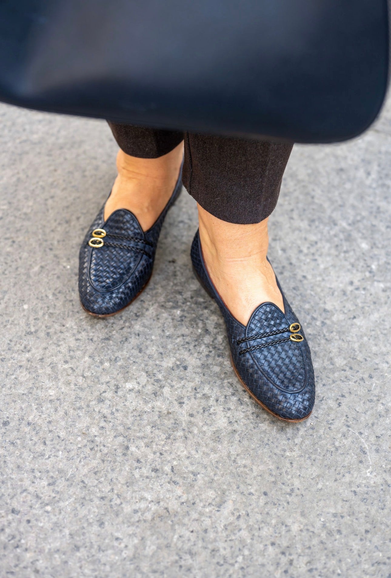 Blu Woven Buckle Loafer