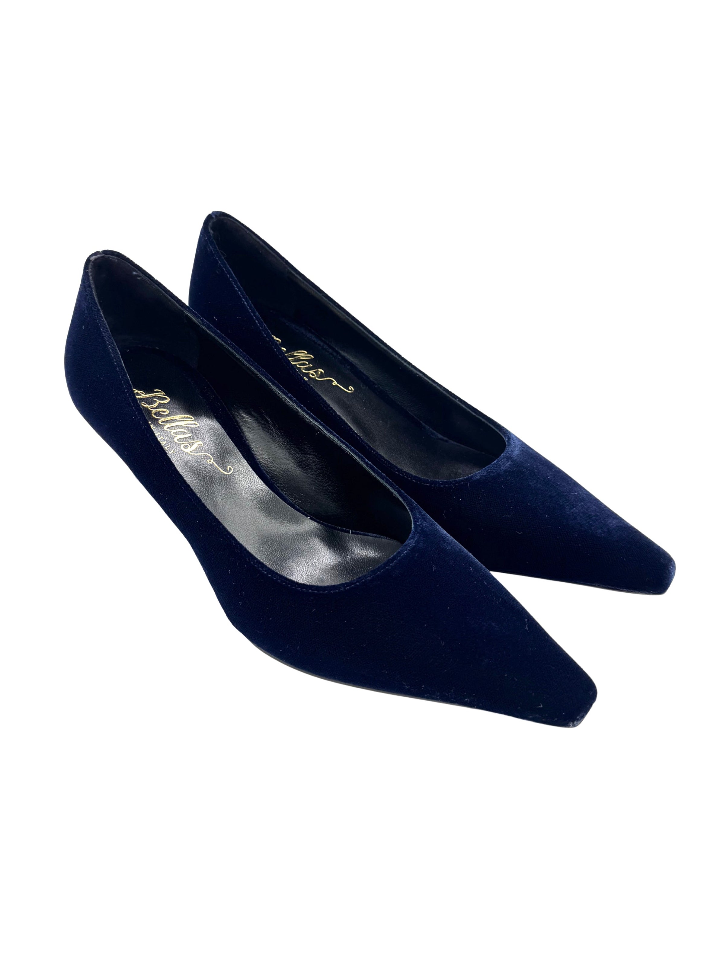 Navy Velvet Pumps