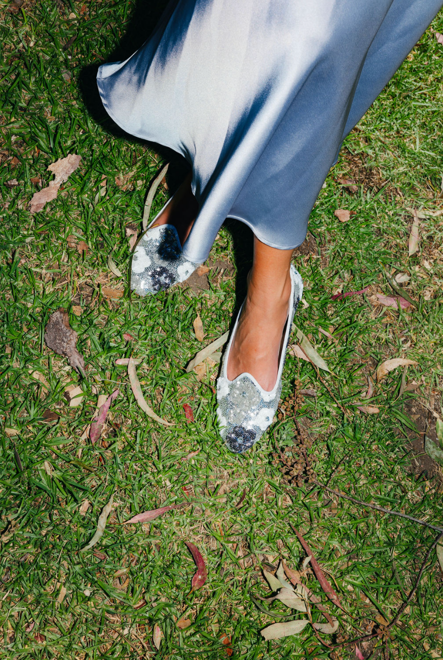 Ballerina Rosemary Silver Sequins