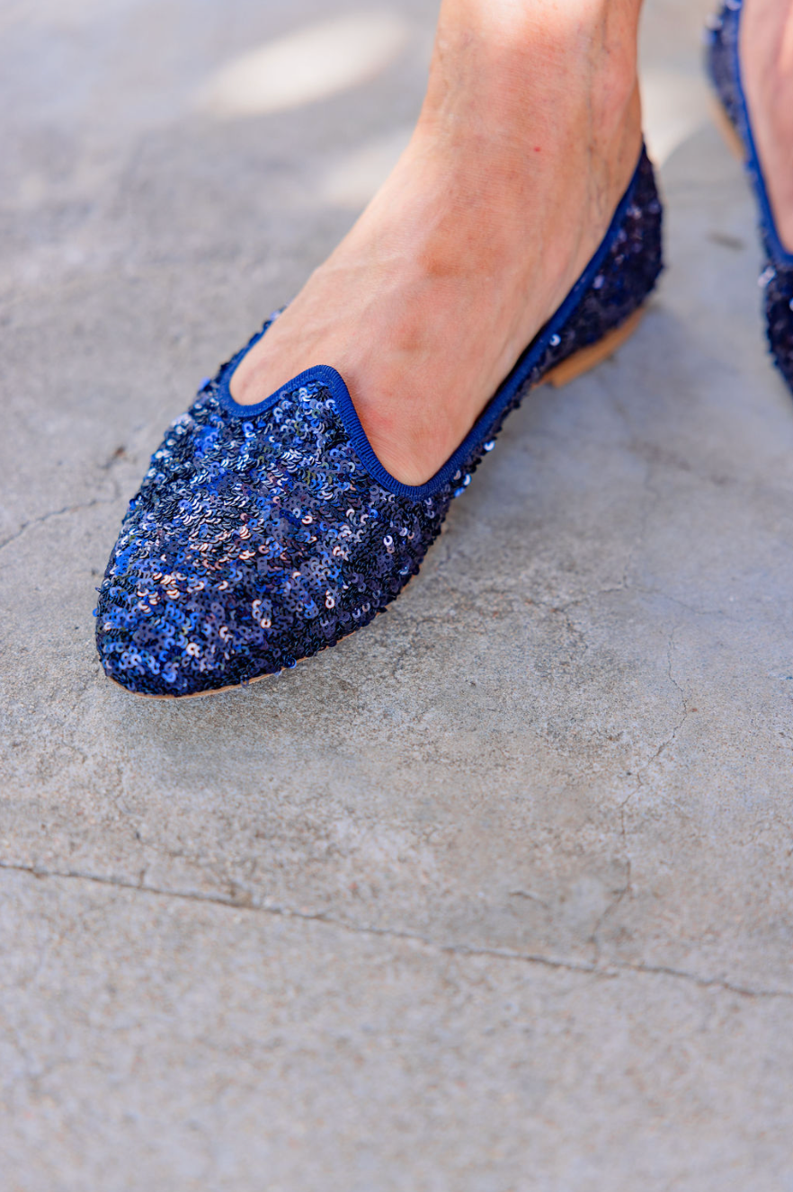 Blu Pailletten Ballerina