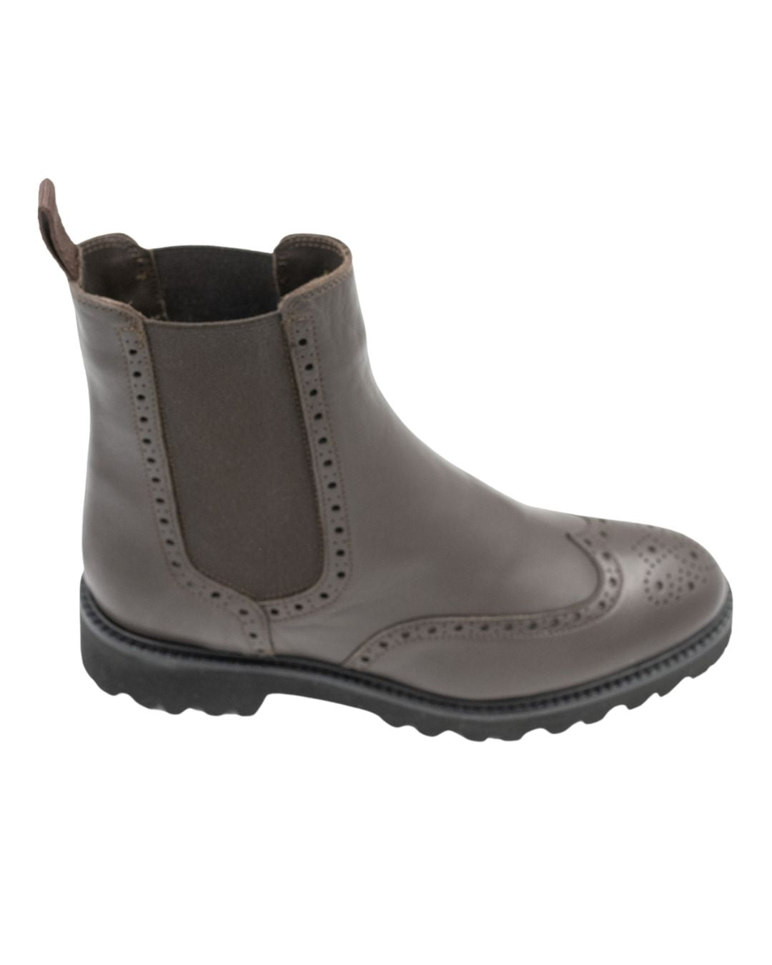 Brown Budapester Stiefelette gefüttert