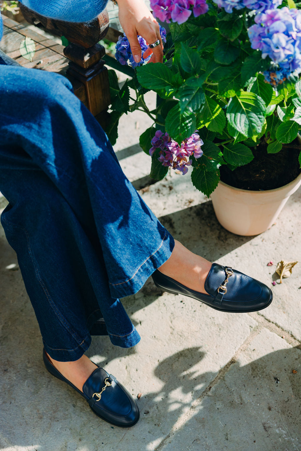 Penny loafer Gange Navy Horsebit