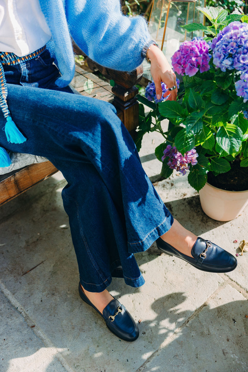 Penny loafer Gange Navy Horsebit