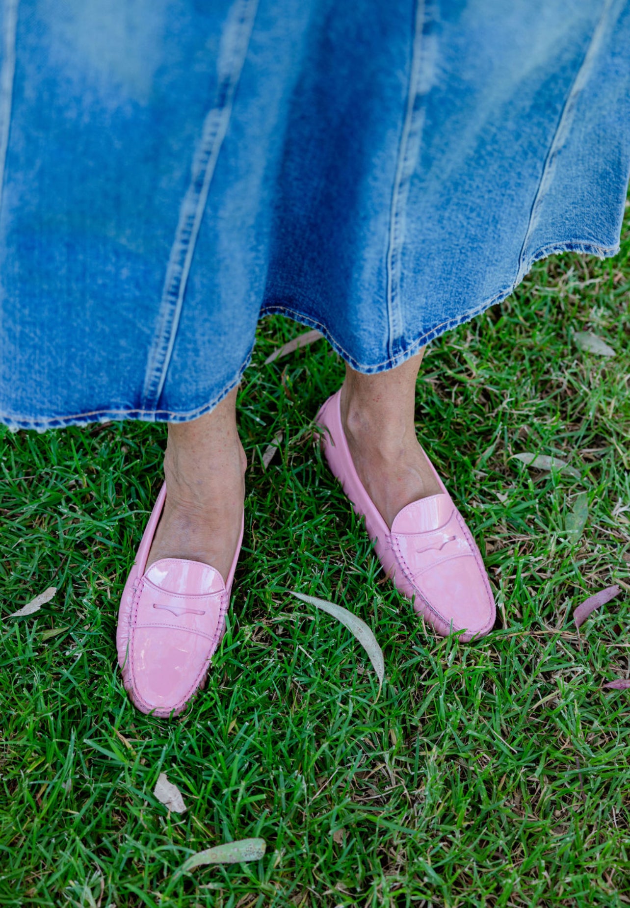 Moccasin Patent Pink