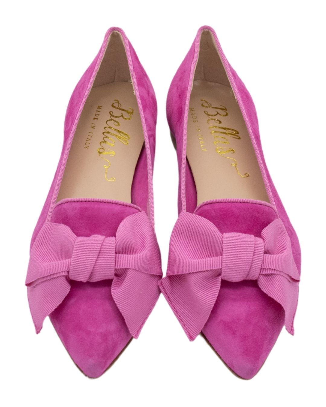 Hot Pink-Shocking Schleifenloafer Pointy