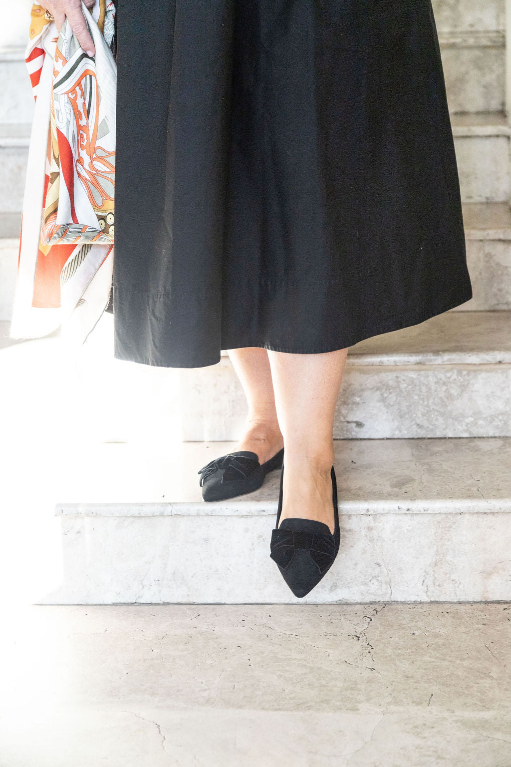 Nero Schleifenloafer Pointy