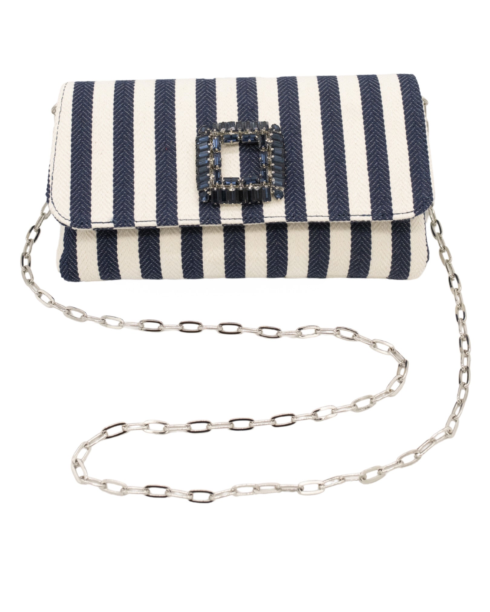 Navy Stripes Clutch