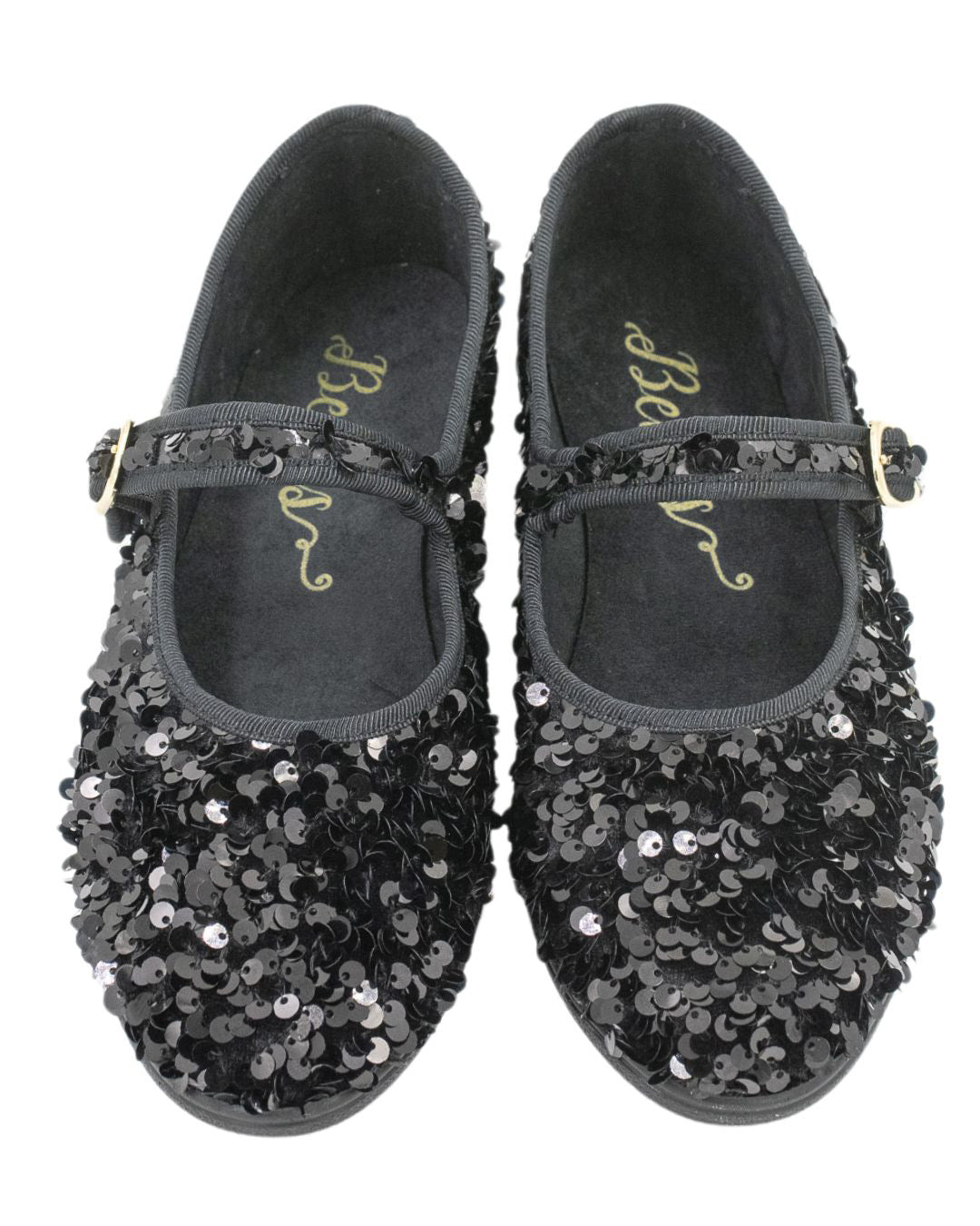 SHOOTINGSCHUH Negro Mary Jane Furlane Pailletten (Vegan) 41
