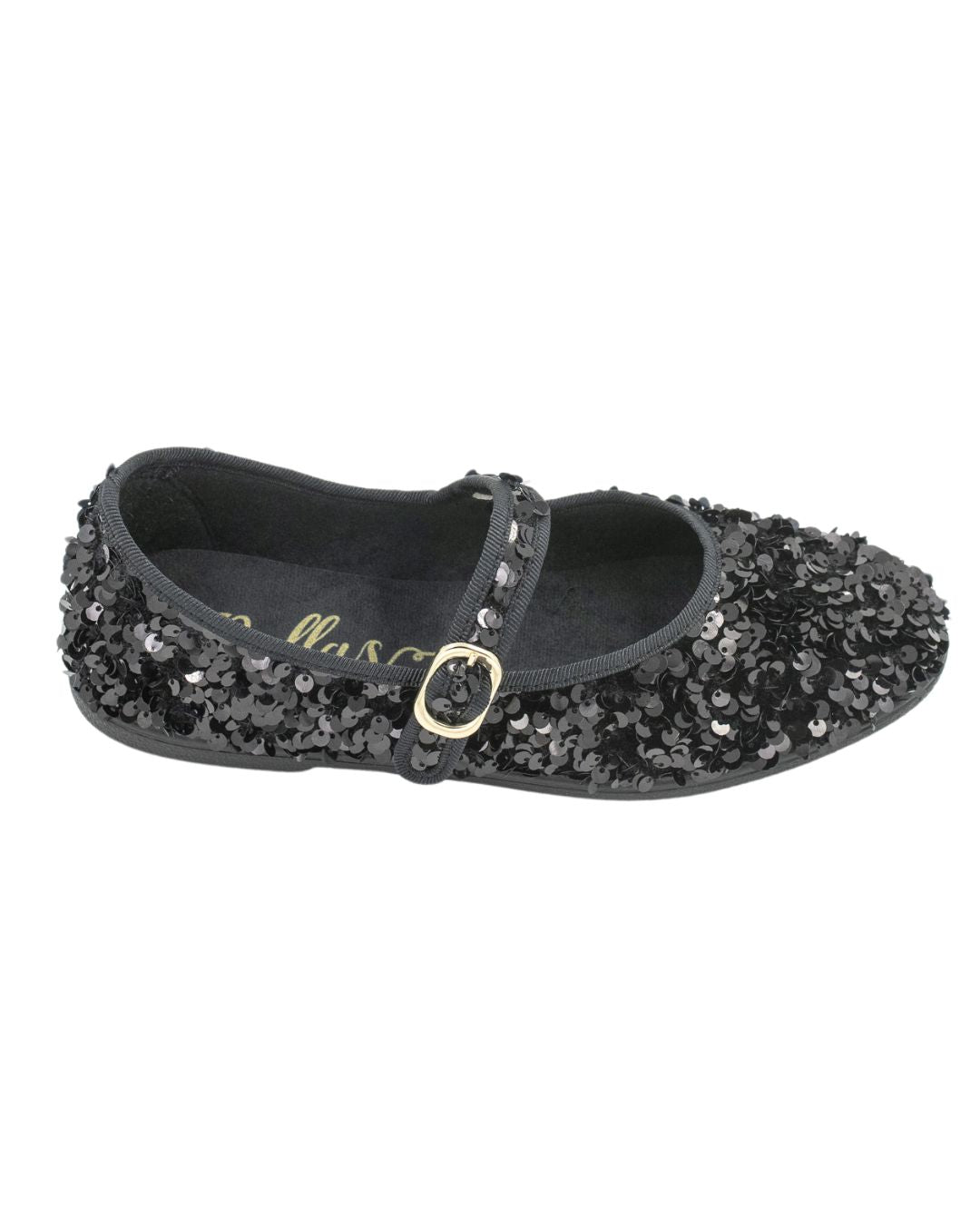 SHOOTINGSCHUH Negro Mary Jane Furlane Pailletten (Vegan) 41