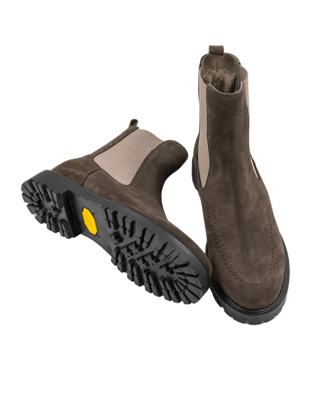 TMH-Taupe Chelseaboots gefüttert