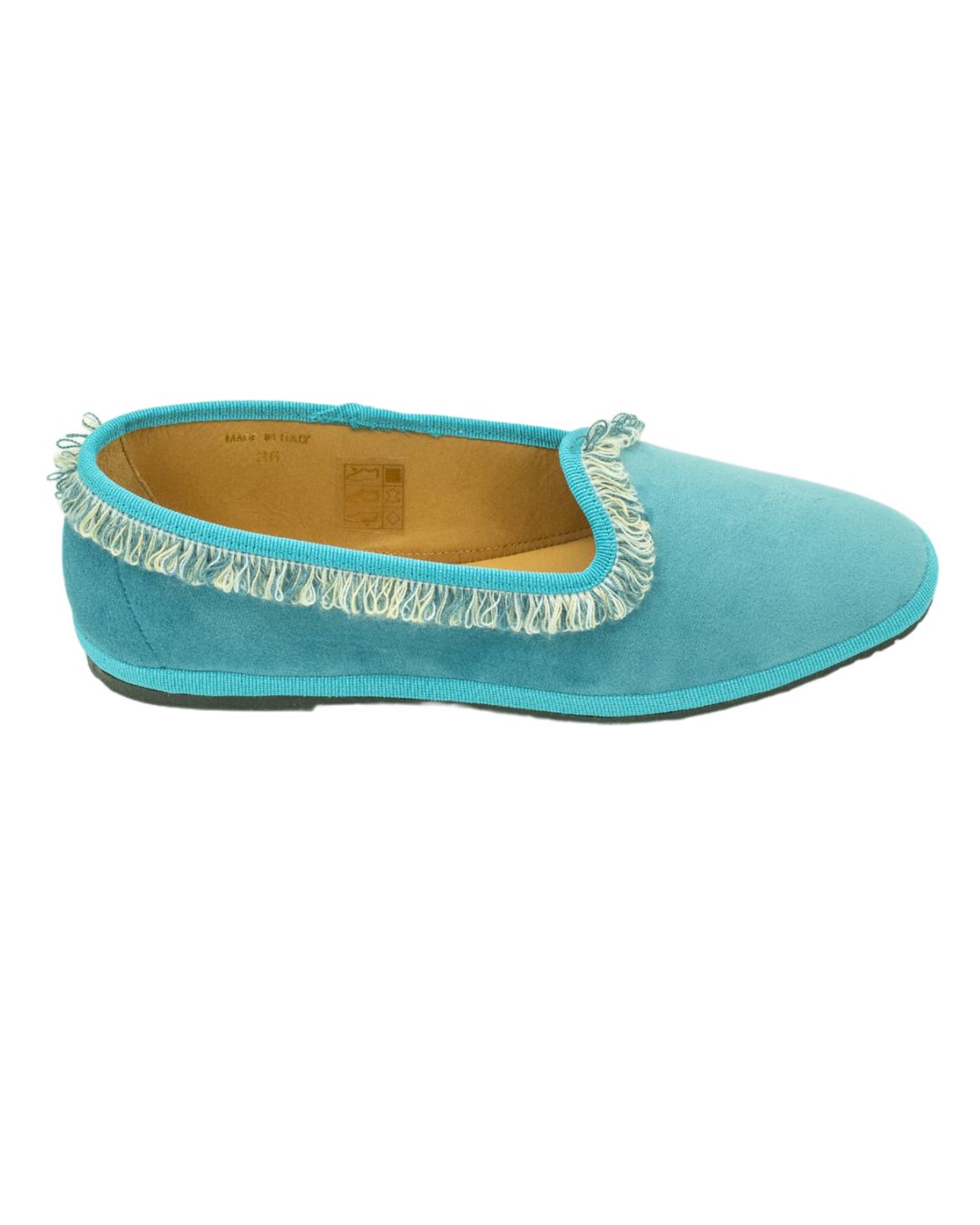 Turchese Fringe Velluto Furlane
