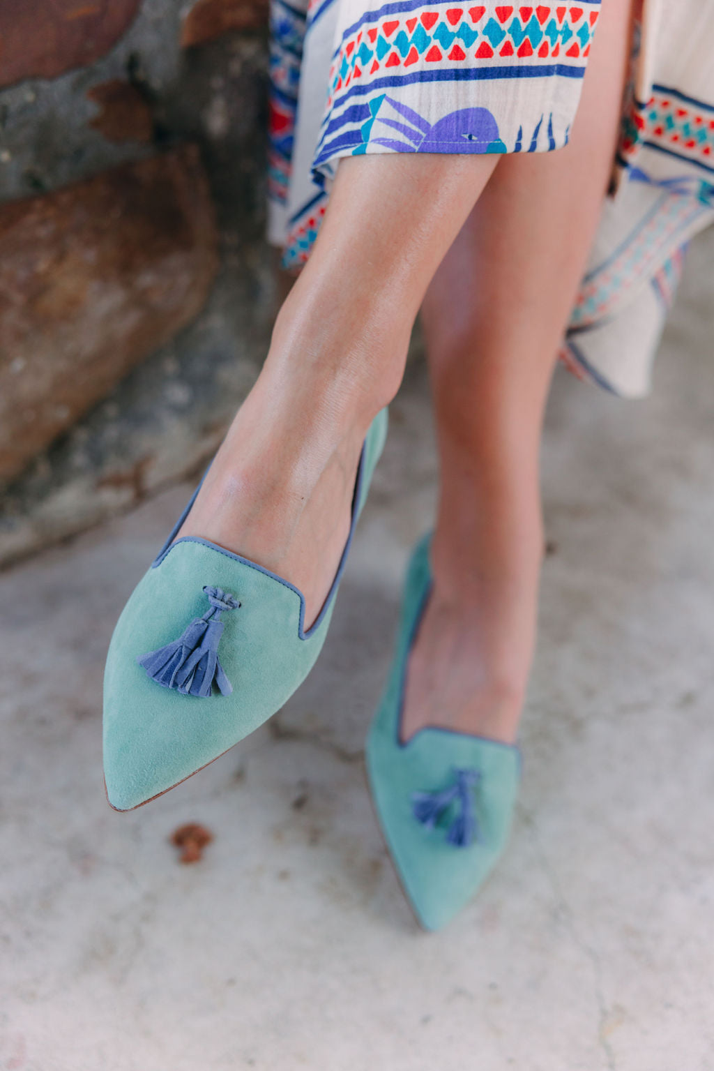 Salvia-Heaven Tassel Loafer Pointy (short tassel)