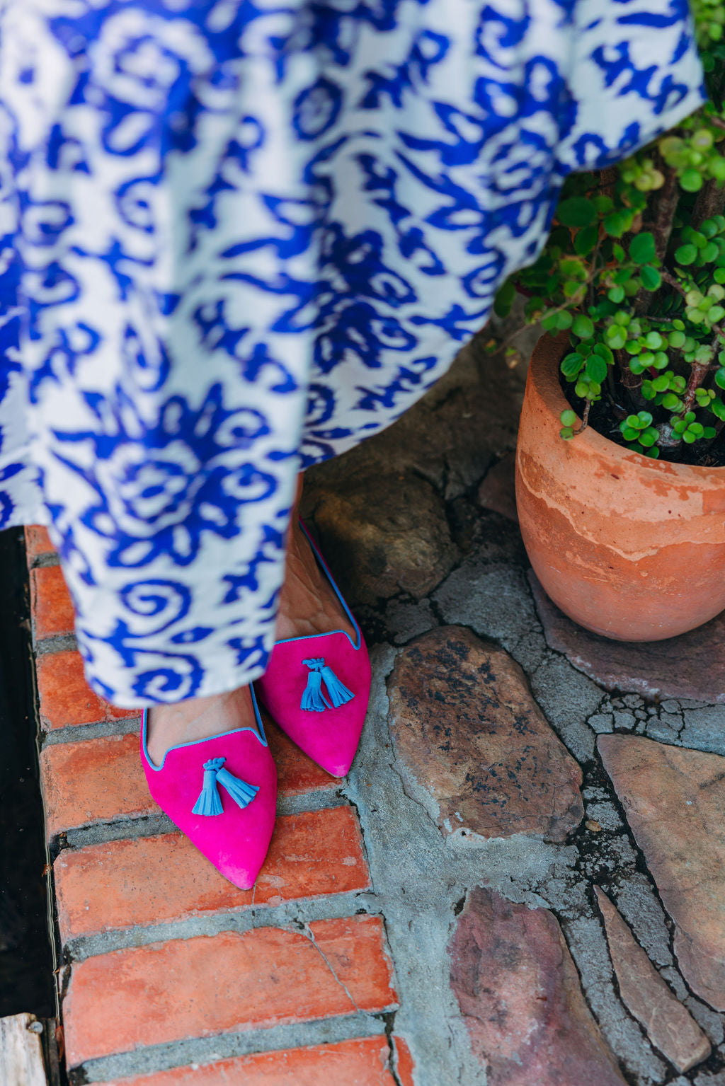 Fuxia-Onda Tassel Loafer Pointy (short tassel)