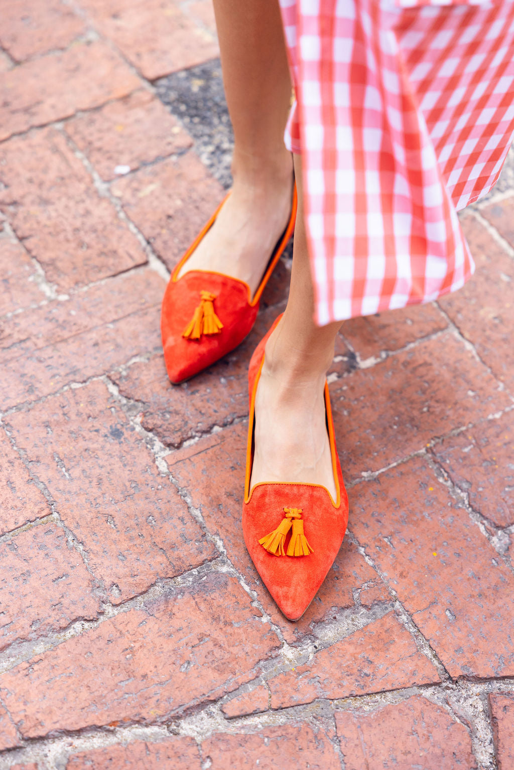 SHOOTINGSCHUH Ginger-Mandarino Tasselloafer Pointy (kurzer Tassel) 41
