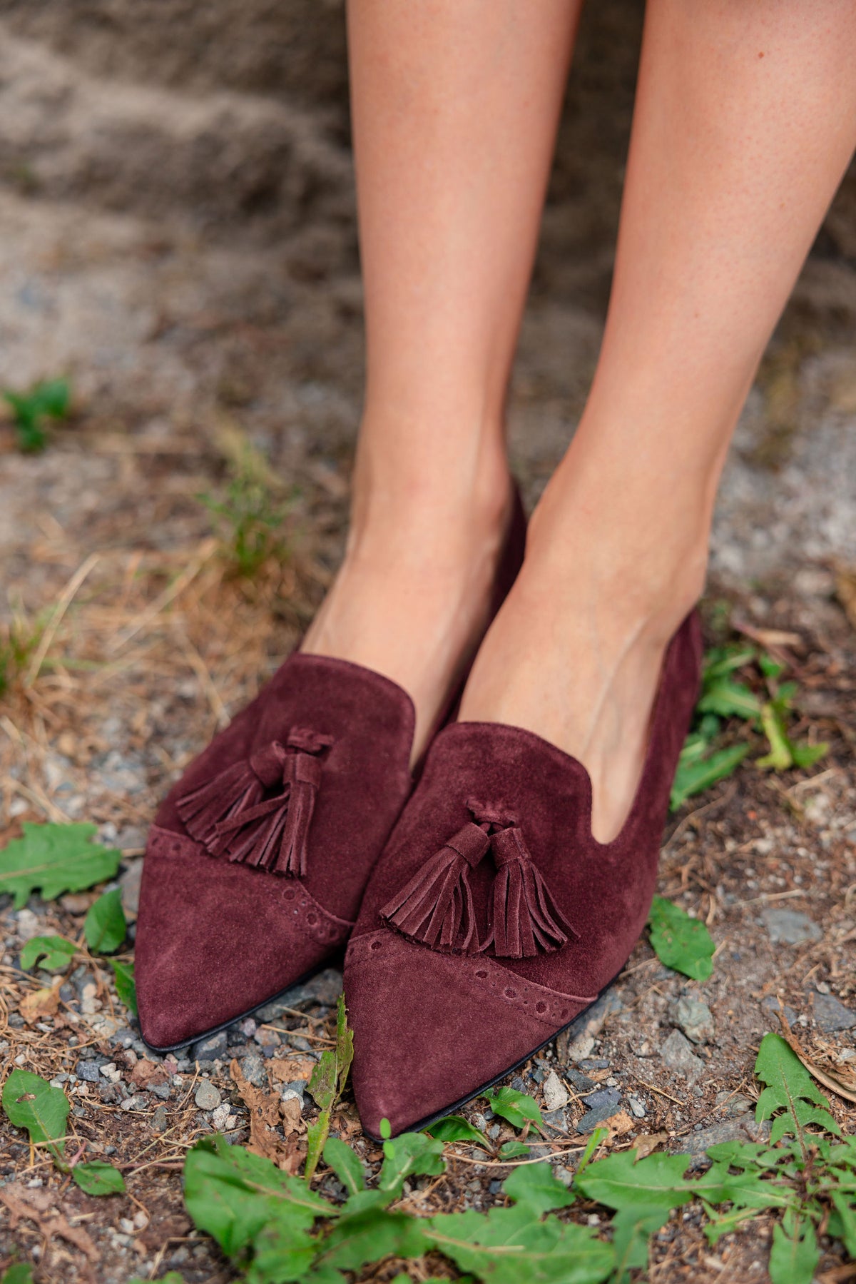 Bordeaux Budapester Tasselloafer Pointy