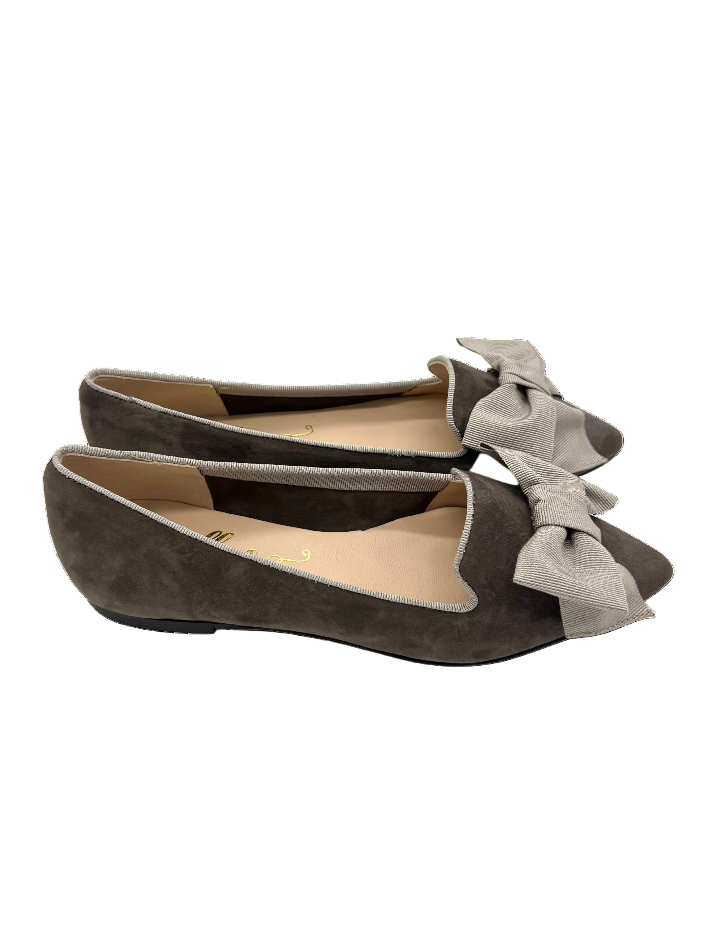 Tortora-Cenere Schleifenloafer Pointy