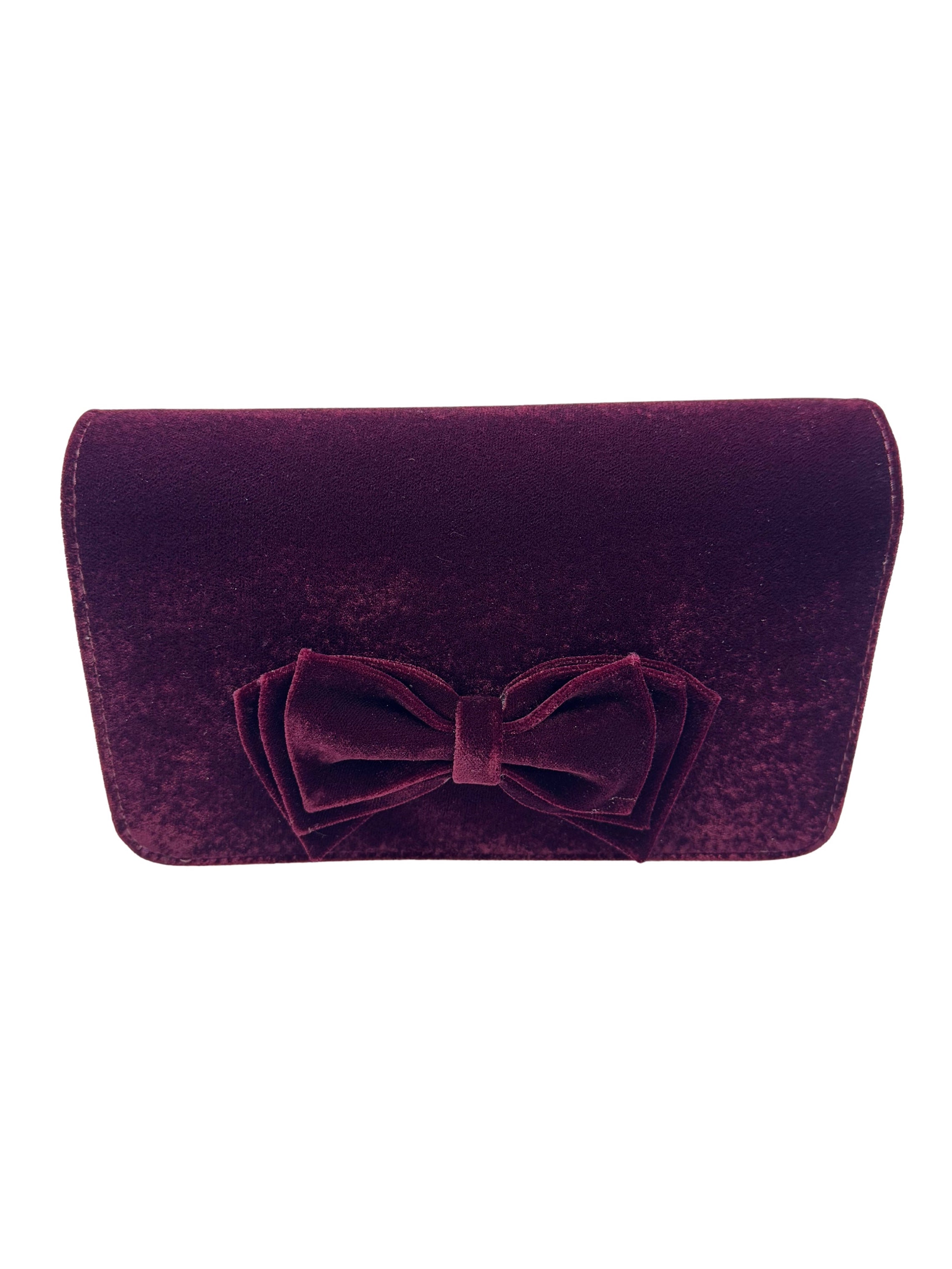 Rubino Velvet Schleifen Clutch