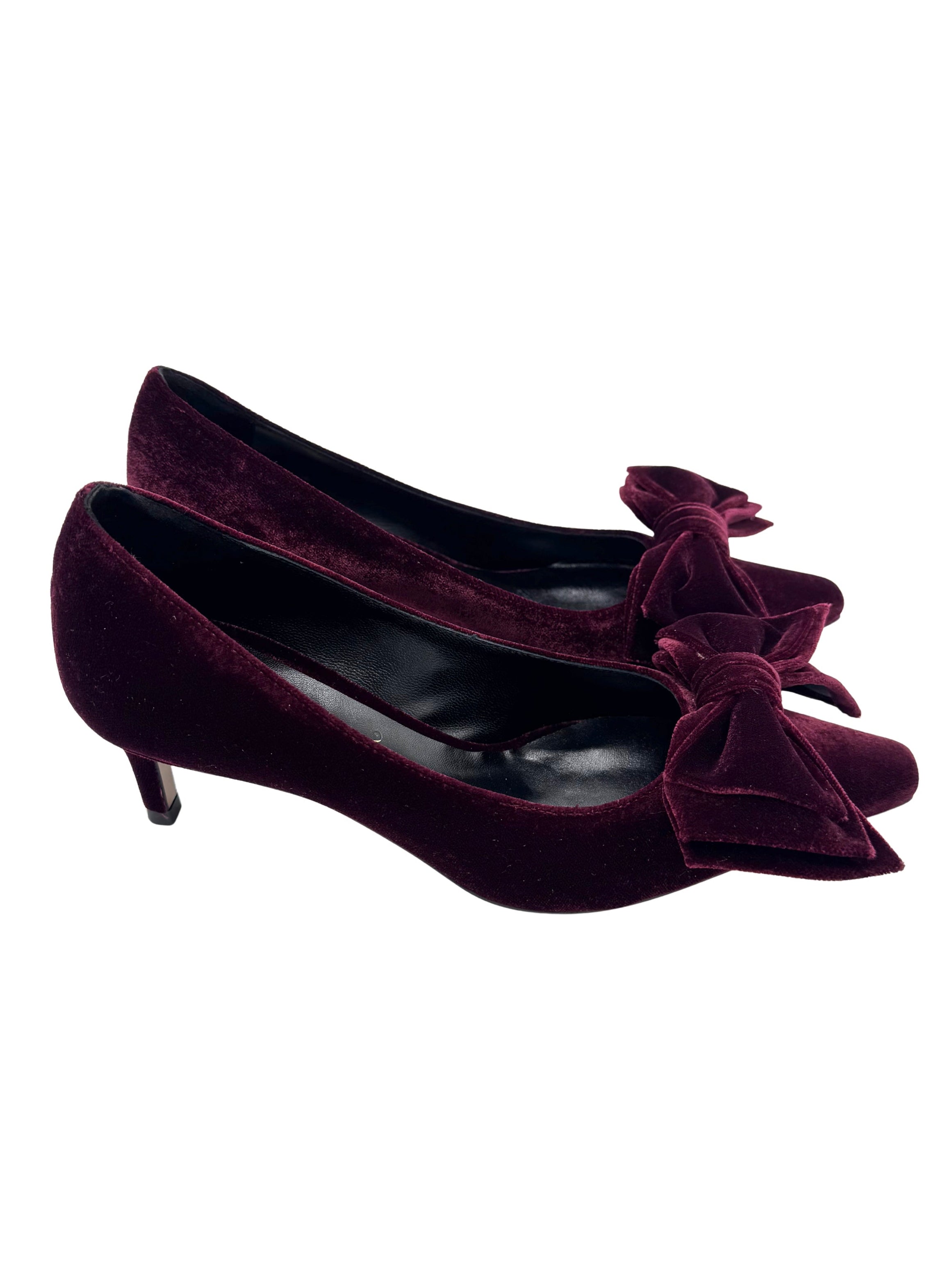 Rubino Velvet Schleifen Pumps