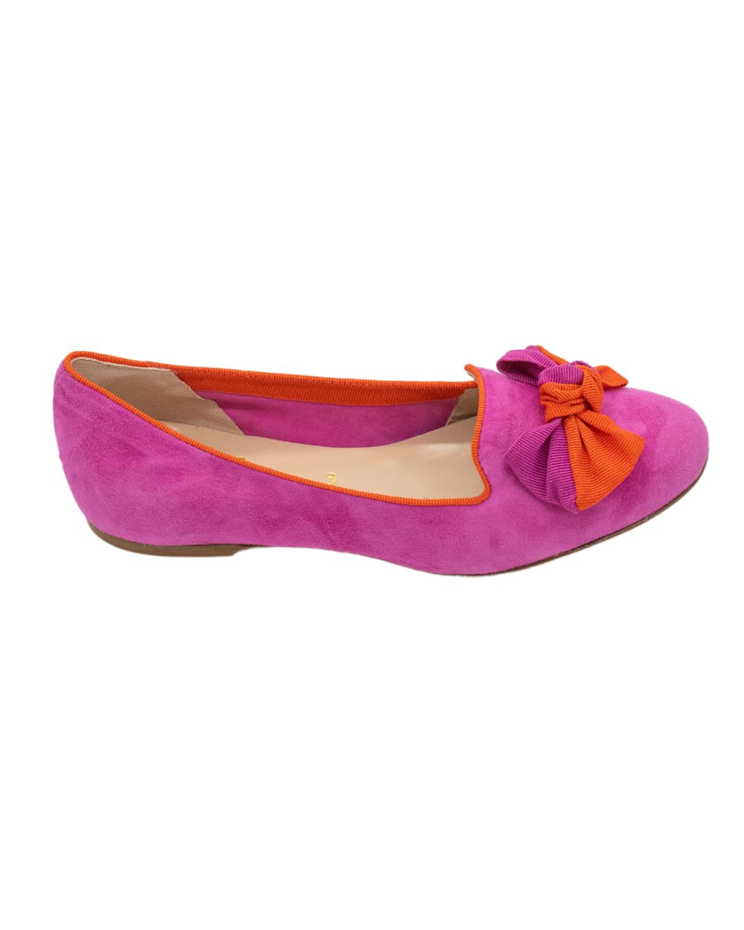 Hot Pink-Arancio bow loafers