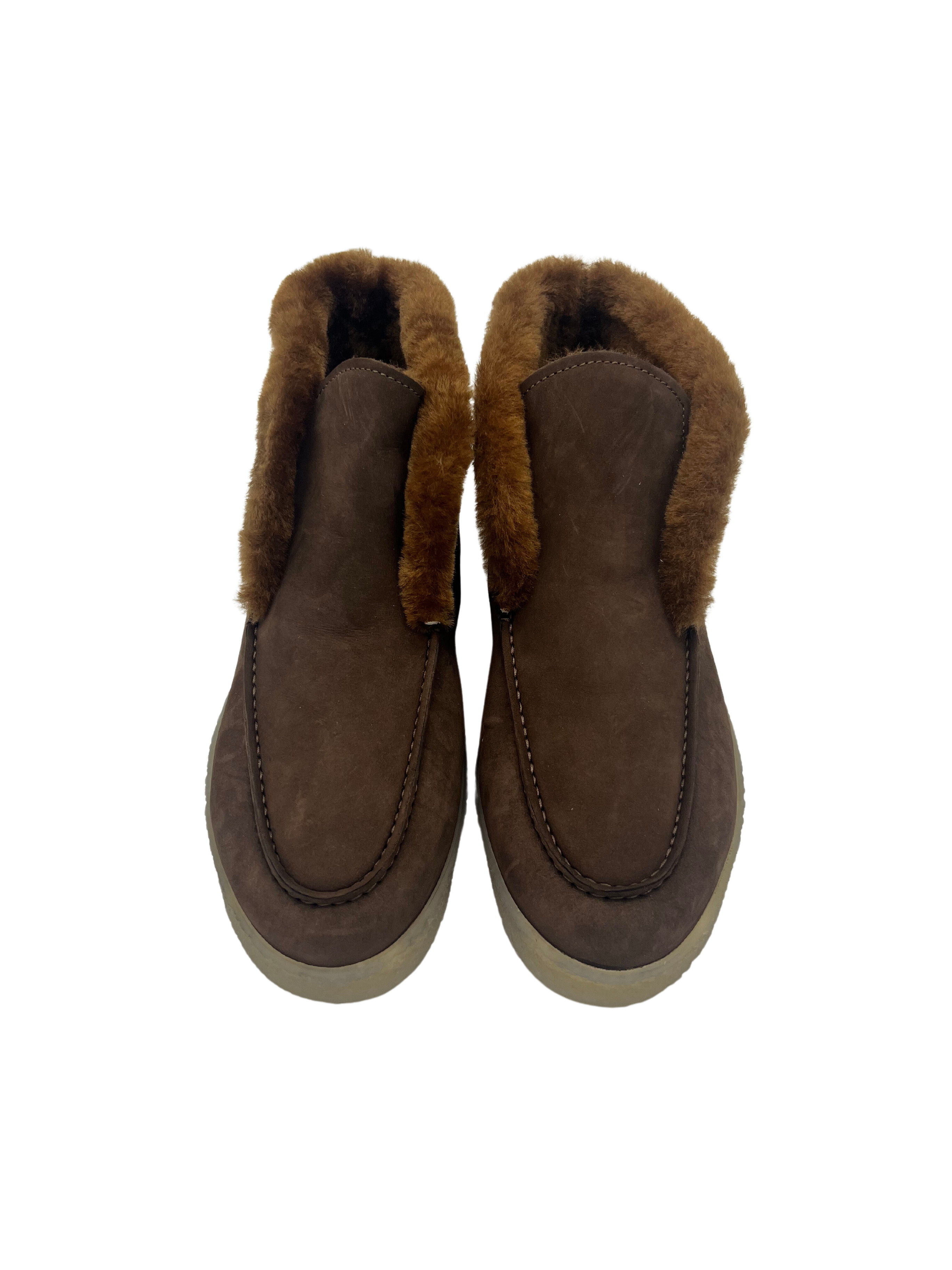 Marrone lined ankle boots