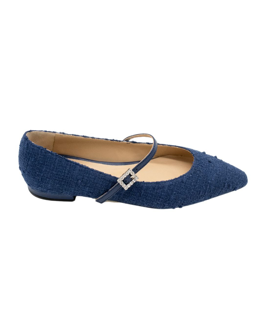 Navy Mary Jane Tweed