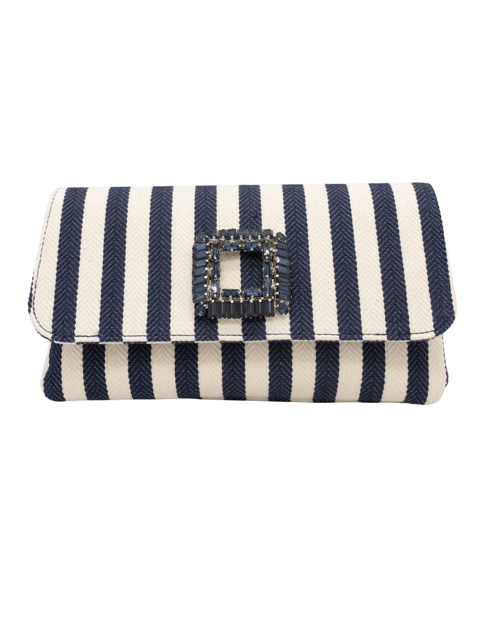 Navy Stripes Clutch