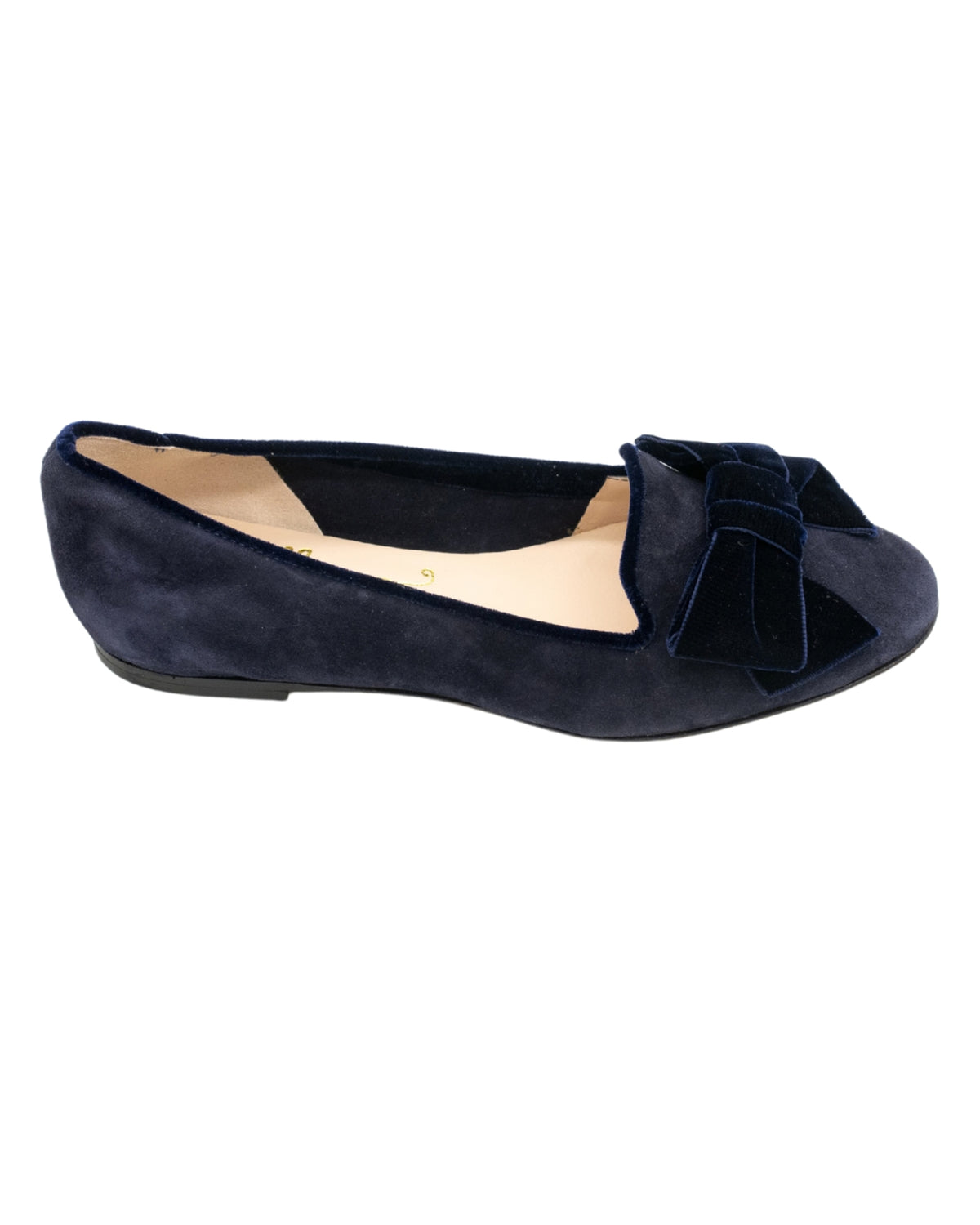 Peacoat Samt Schleifenloafer