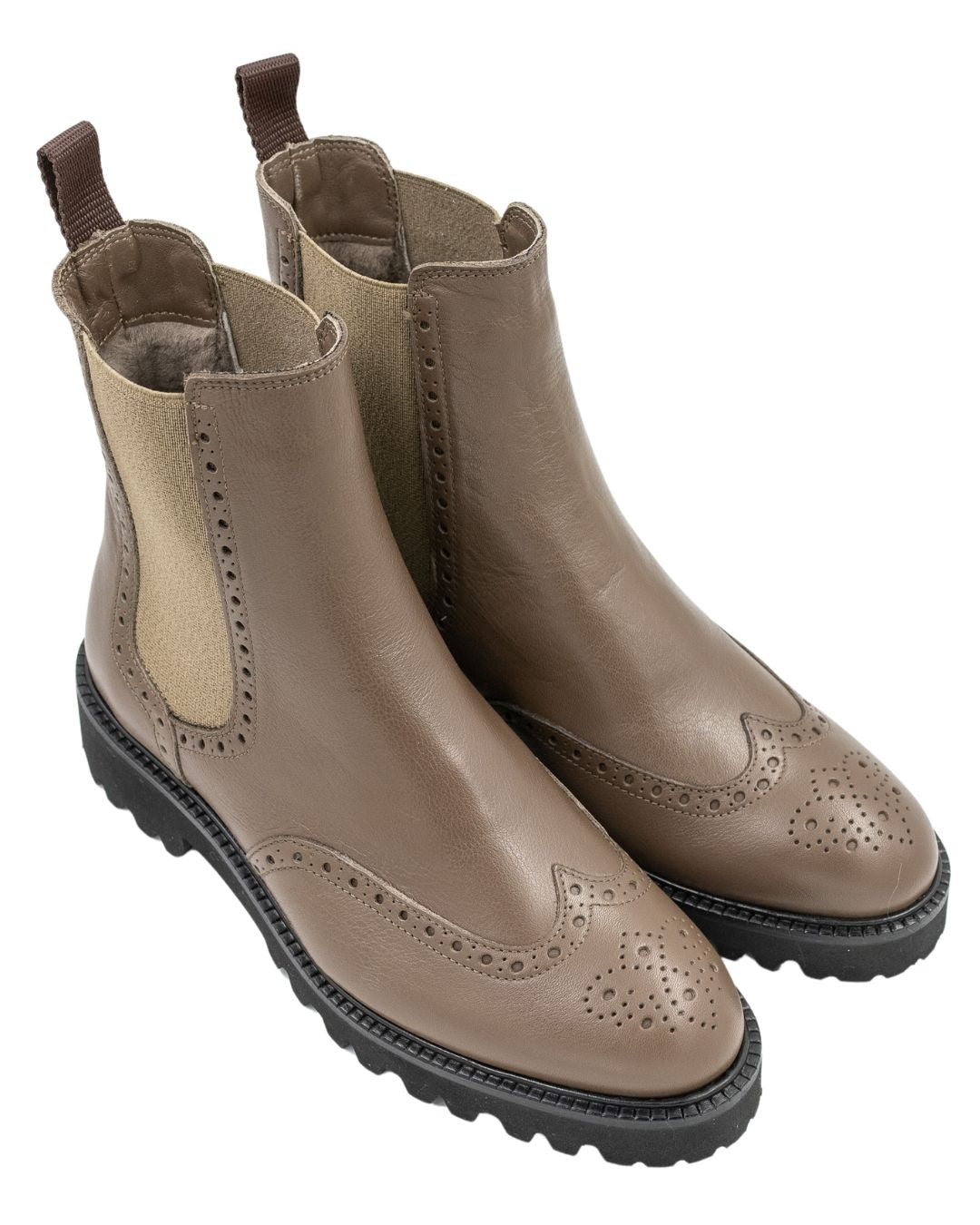 SHOOTINGSCHUH Taupe Budapester Stiefelette gefüttert 41