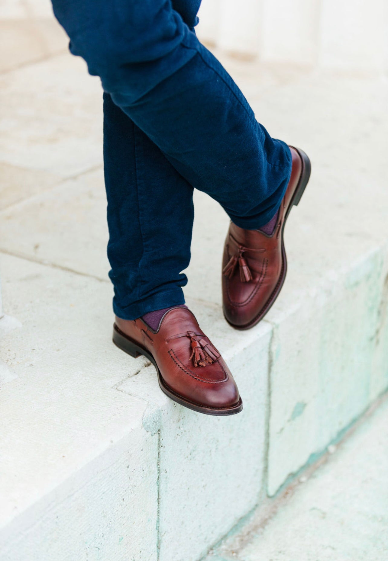 MEN Tassel Loafer Bordo