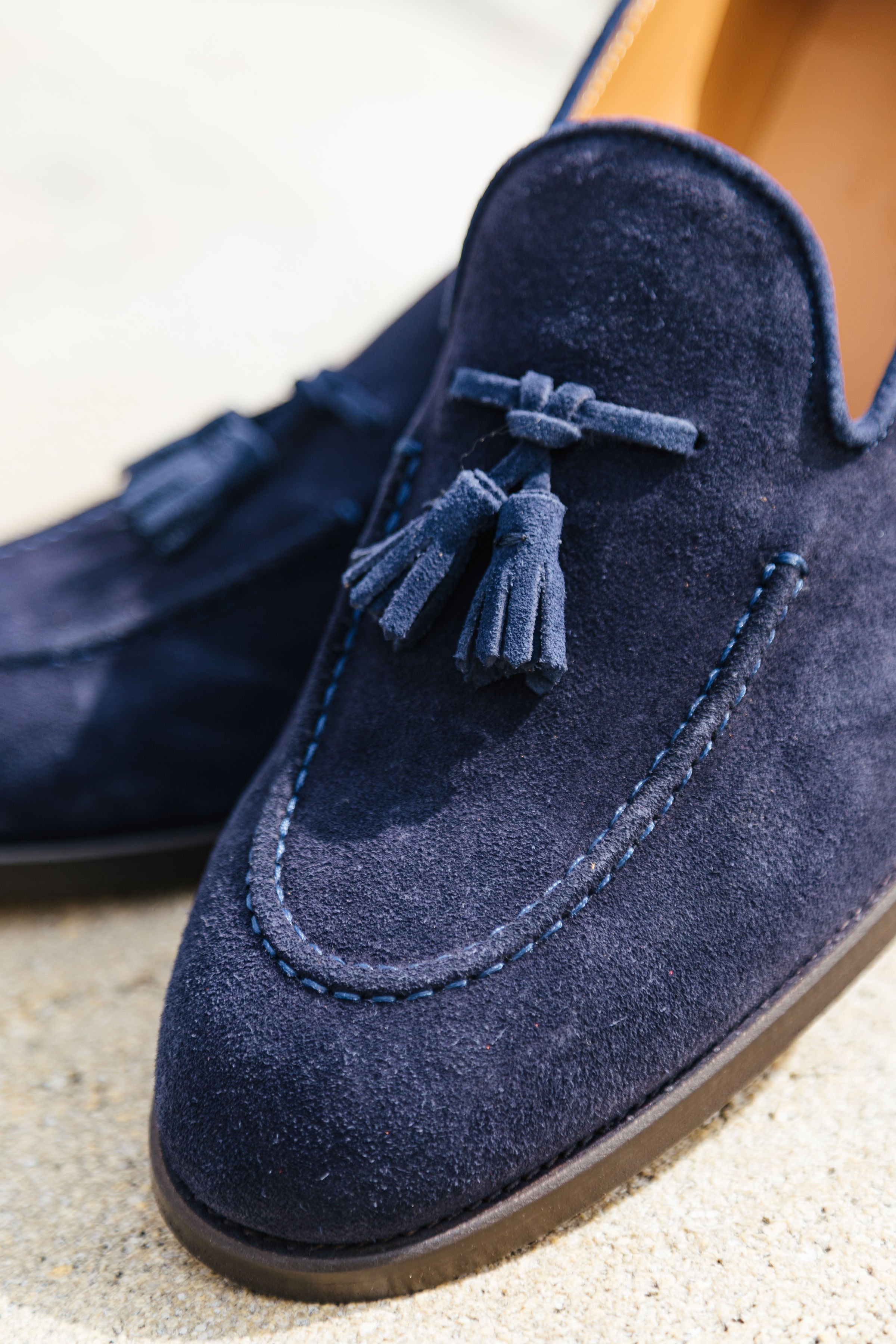 MEN Tassel Loafer Blu New Flac