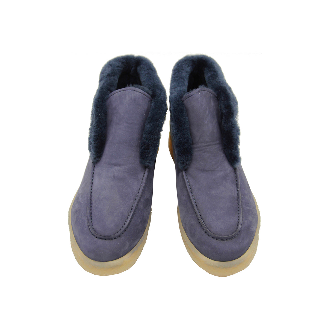 Nabuk Blu lined ankle boots
